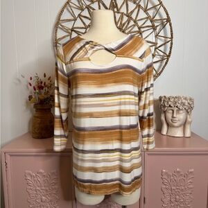 Susan Graver medium Multicolor Striped‎ Top
